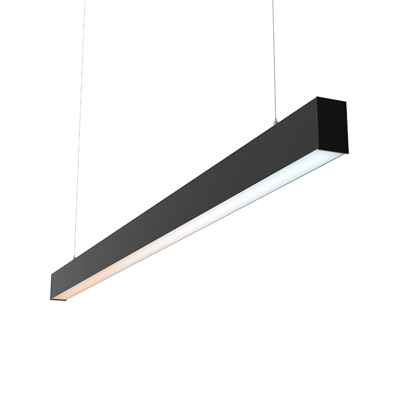 Светодиодный светильник VARTON X-line 2 м 62 Вт Up&Down одиночный подвесной 1995x63x100 мм IP40 RAL9005 черный муар Tunable White (3000-6500K) с рассеивателем PRISM с декоративным проводом 2 м и комплектом подвесов 2 м диммируемый по протоколу DALI